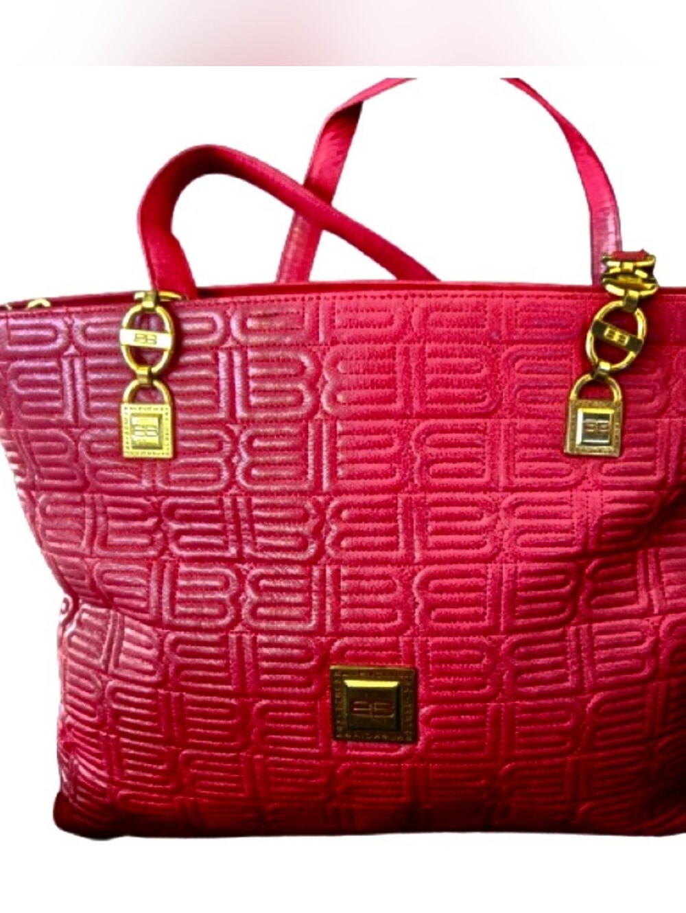 BALENCIAGA RED HANDBAG, BALENCIAGA BB Kumkang Leather Bag - Picture 12 of 12